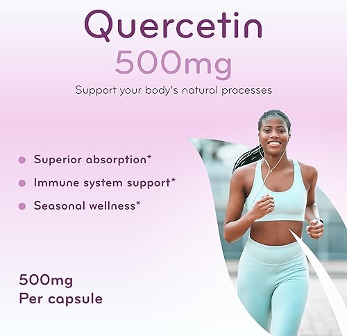 Miniatura 4 de Quercetina avanzada de zinc con fórmula de bromelina  Complejo de quercetina de triple apoyo inmunológico para apoyo diario y estacional del