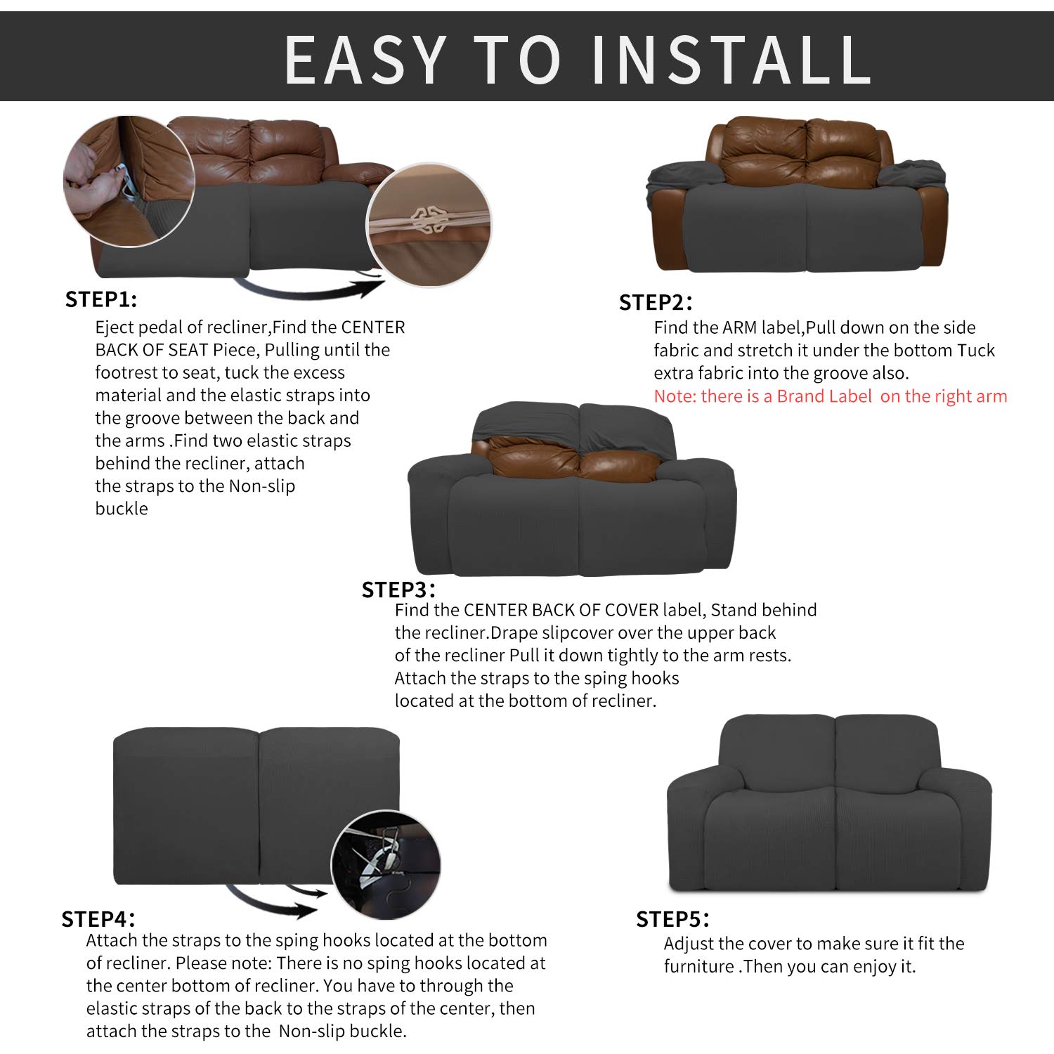 Loveseat - Funda para sillón reclinable 4