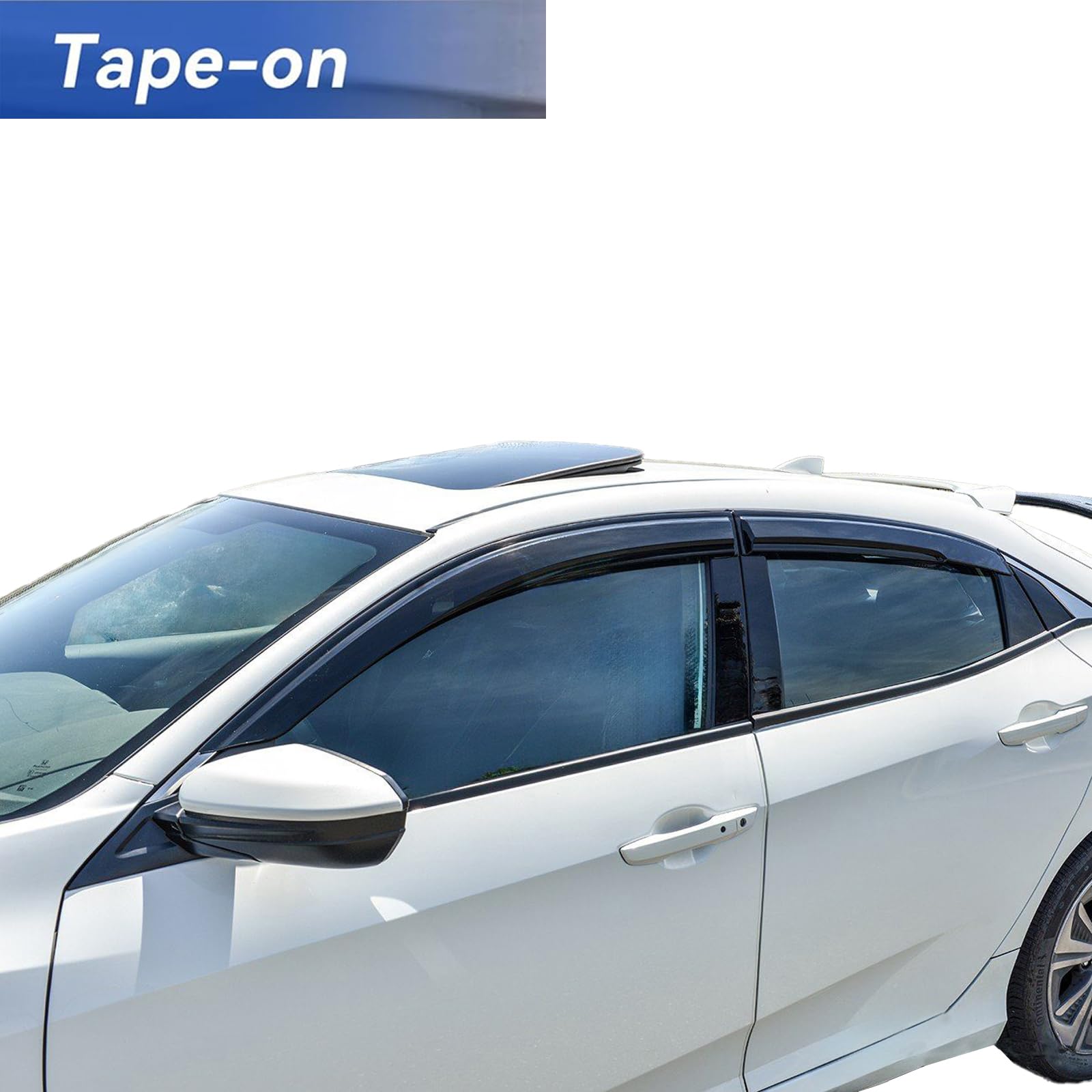 Visera De Ventana Copatible Con Toyota 4Runner 2003-2009, Protector De Lluvia, Cinta