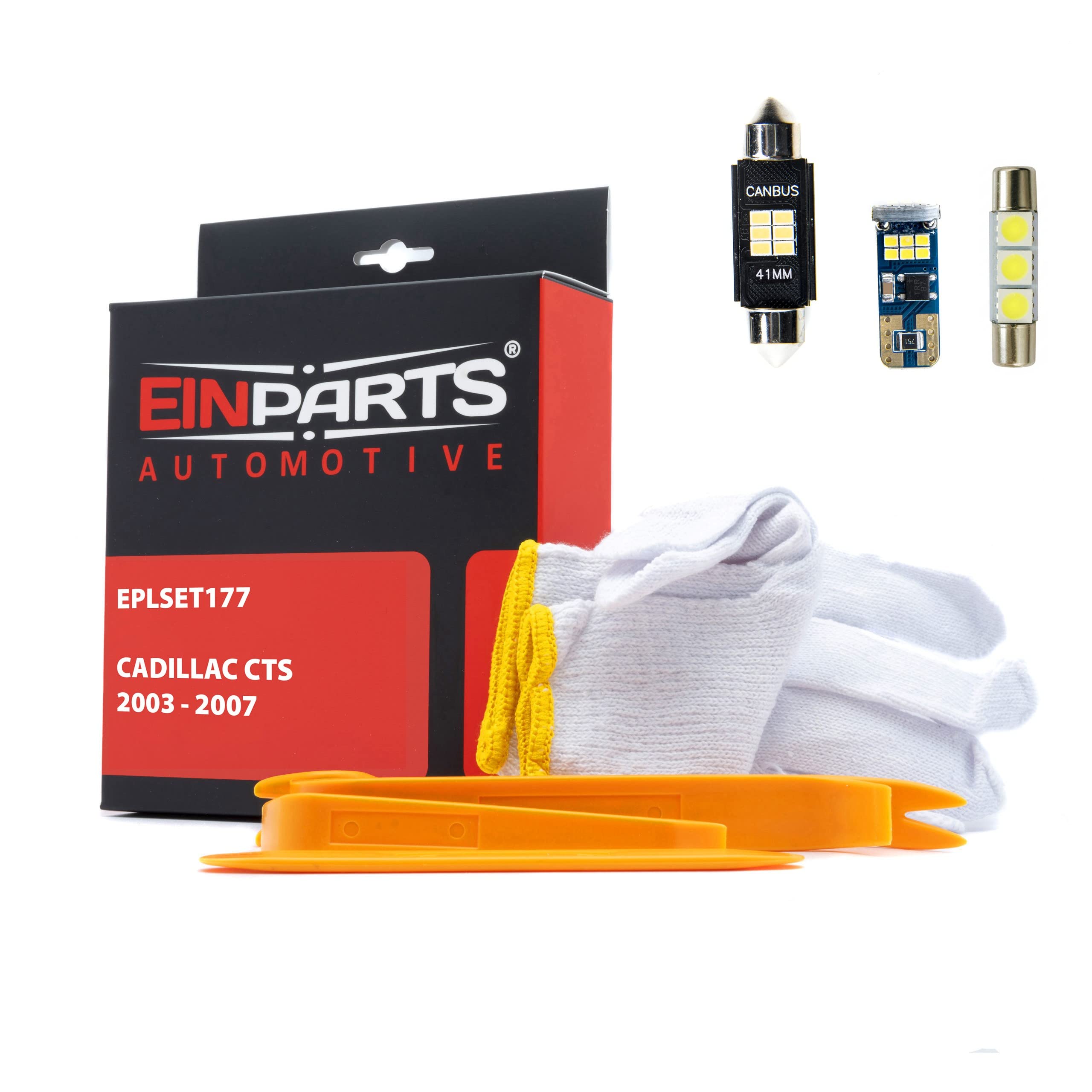 EinParts Juego de Bombillas LED para Coche, Sin errores Can-Bus, para interior de coche especifico para Cadillac CTS 2003-2007, 11 piezas