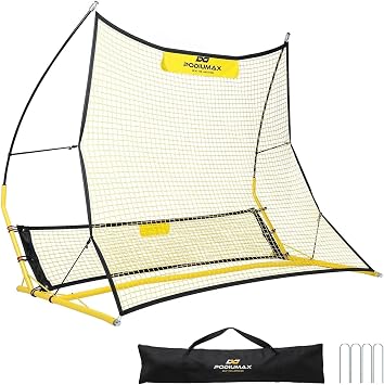 PodiuMax Upgraded Portable Soccer Trainer, 2 in 1 Soccer Rebounder Net
