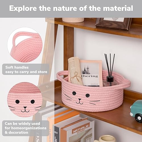 Miniatura 56 de Canasta de almacenamiento tejida con cuerda de algodón, tamaño grande, organizador para cuarto de servicio, juguetes, mantas, ropa, toallas, Gris