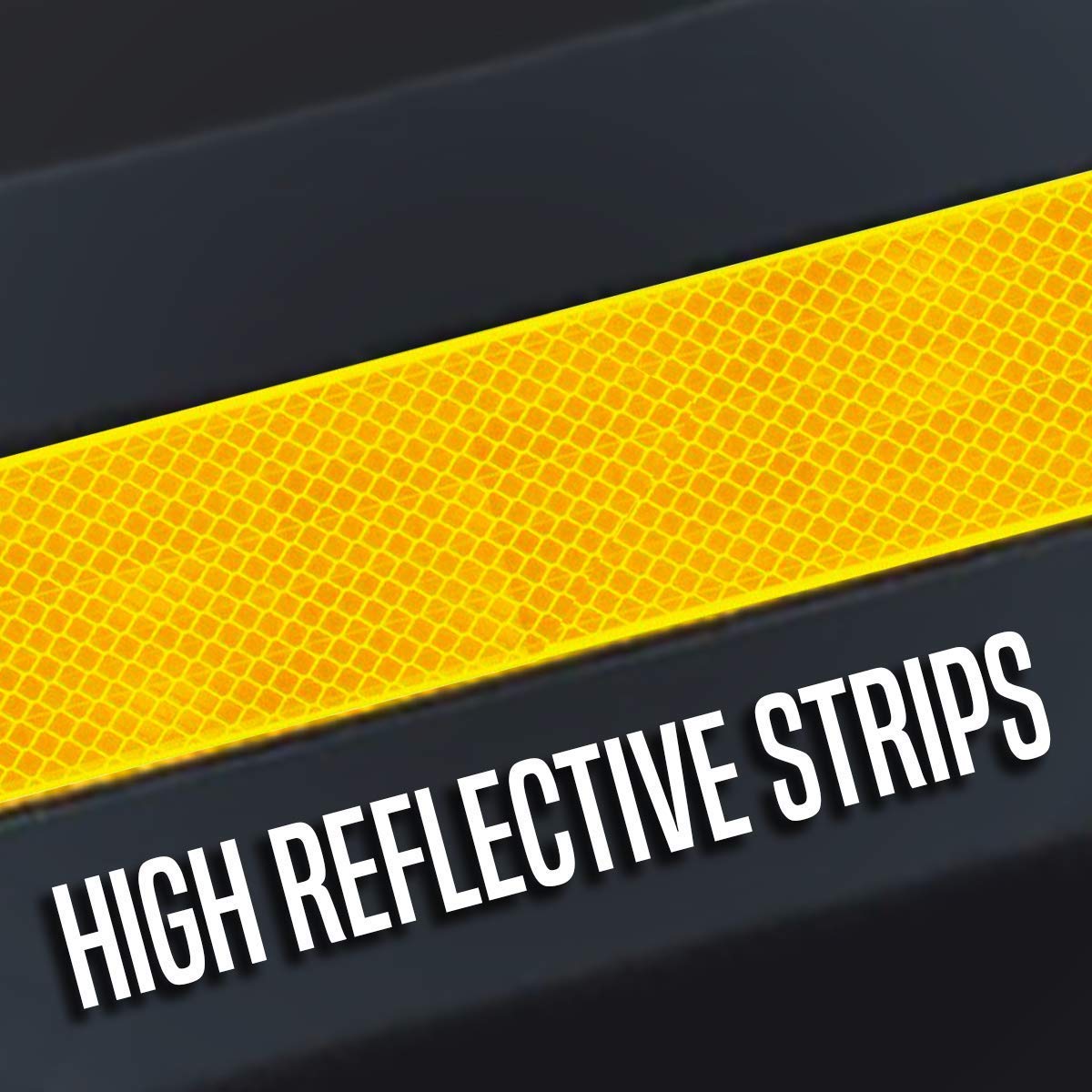 NVNOO Heavy Duty Parking Blocks Parking Target With Yellow Refective Stripes, Wheel Stop Stoppers (2-Pack) 4w1h3c2o