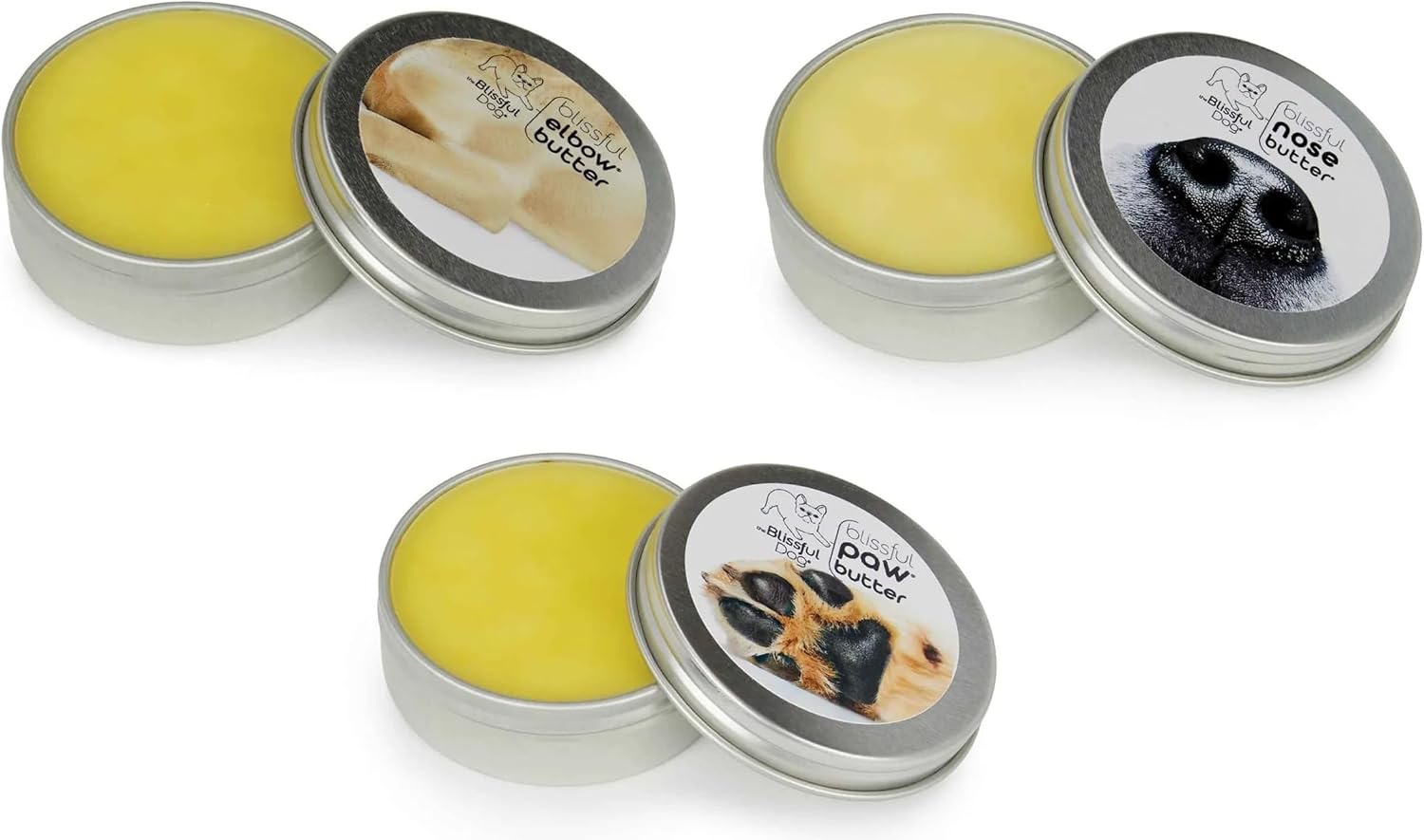 Dog Health Soothing Healing Butter All Natural Elbow Nose or Paw Relief (Full Set - All 3 Balms)