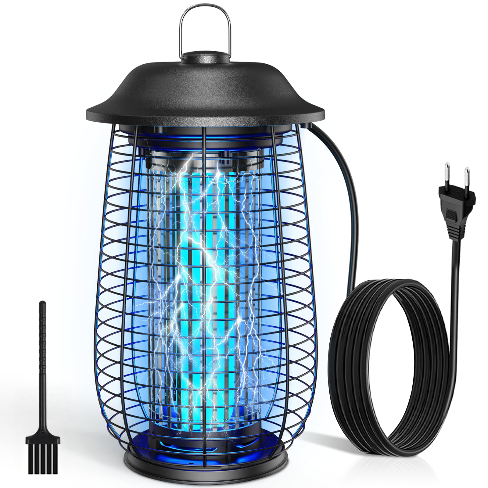 Lampada Antizanzare, Trappola Zanzare ad Alta Prestazione con 4250V 20W UV – Antizanzare Elettrico per Interni ed Esterni, Impermeabile IPX4, Rachetta Zanzare Elettrica per Casa, Giardino e Terrazza.