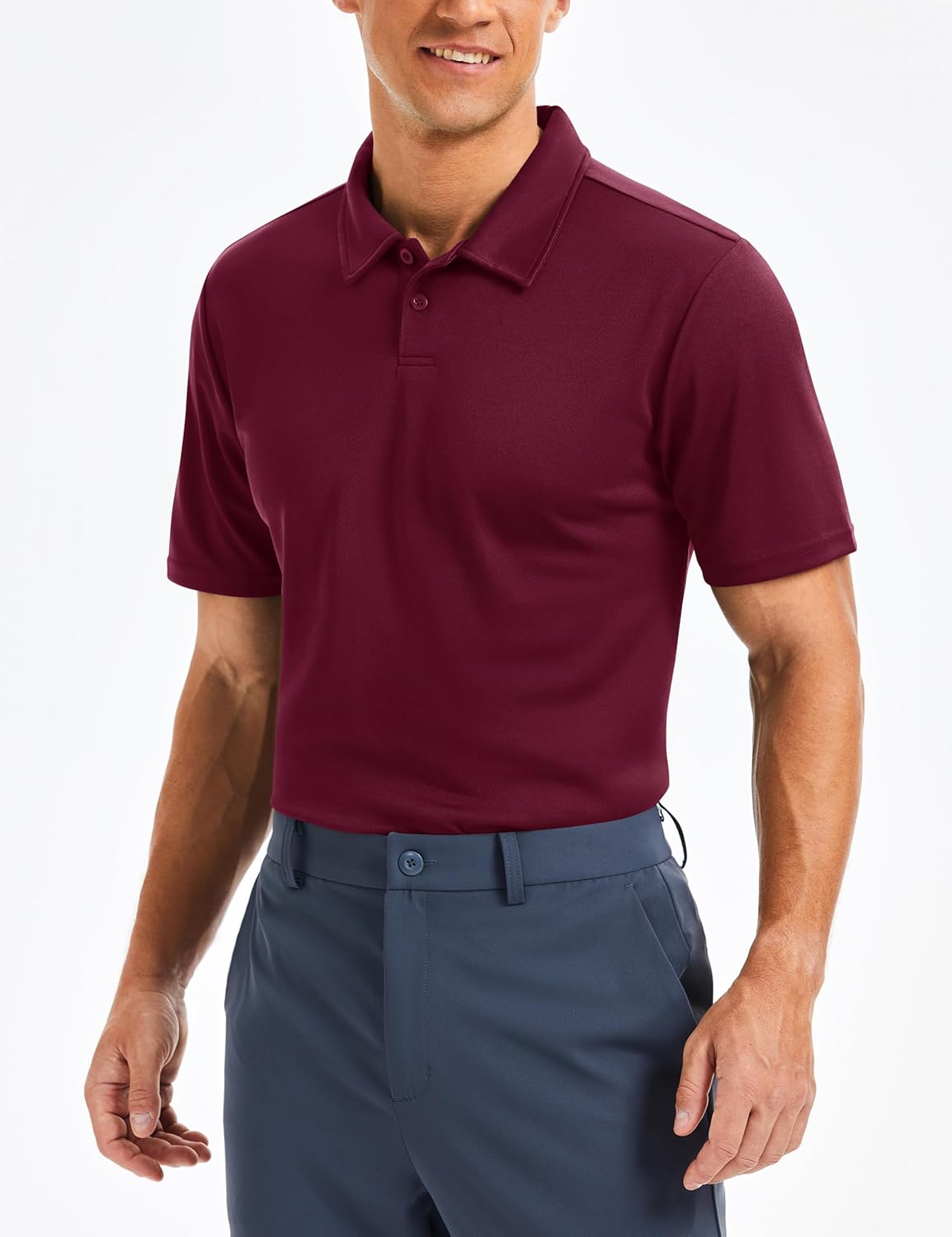 Cavva Men's Polo Shirts Short Sleeve Performance Quick Dry Moisture Wicking Collared Shirt for Golf Fishing - Image 7