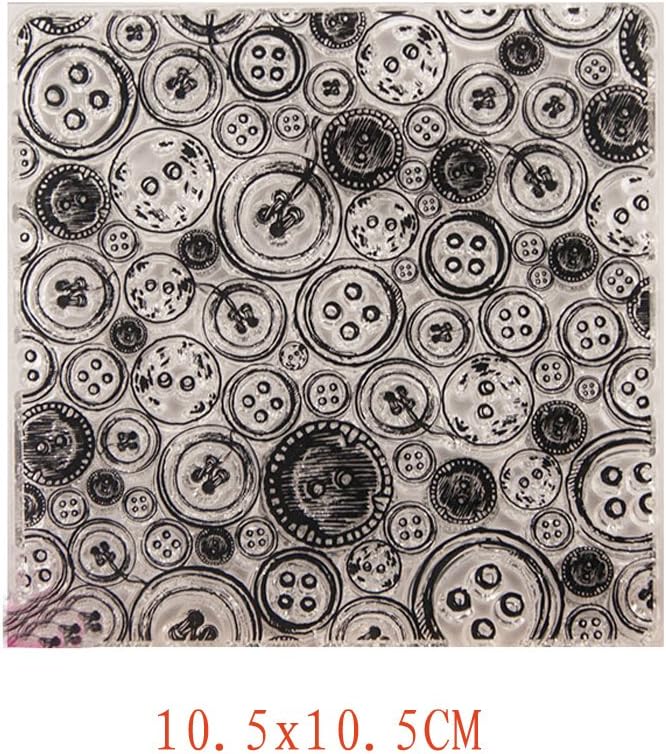 Dabixx Button Transparent Stamps Silicone Stamps Clear Stamps for DIY scrapbooking card cards making photo album Decorative