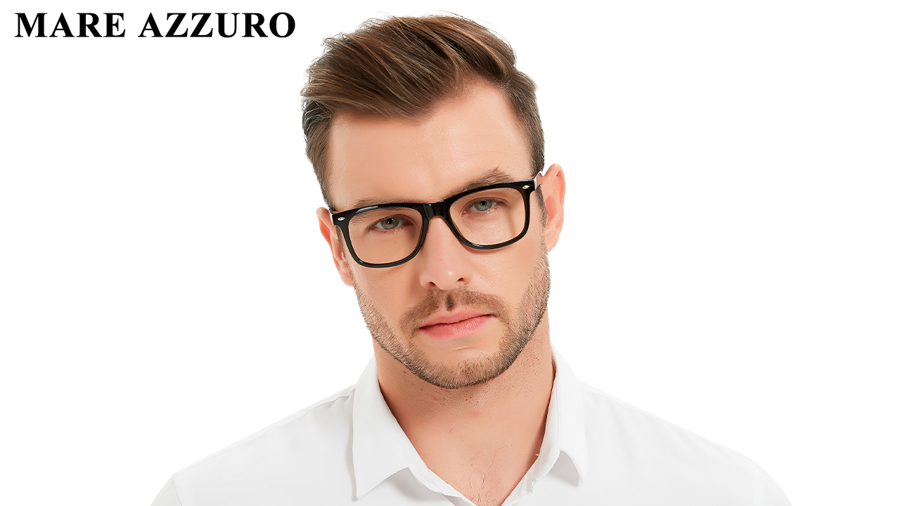 Amazon.com: MARE AZZURO Large Reading Glasses 1.00+ Men Retro