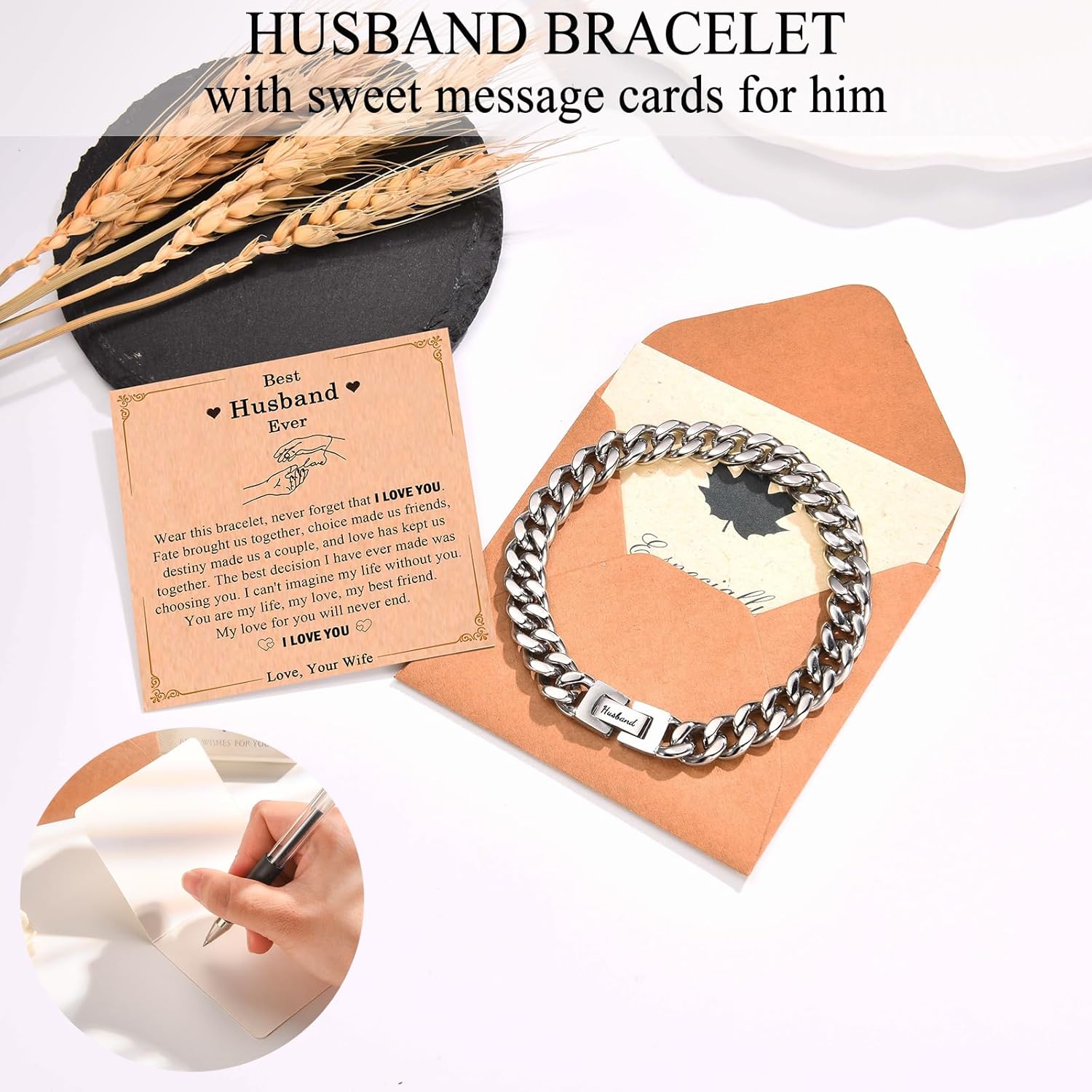 Dad Son Grandson Uncle Nephew Brother Husband Boyfriend Gifts for Men Boys, Cuban Chain Link Bracelet Gifts Graduation Back to School Birthday Christmas Anniversary Valentines Day Gifts for Him Men Teen Boys - Image 3