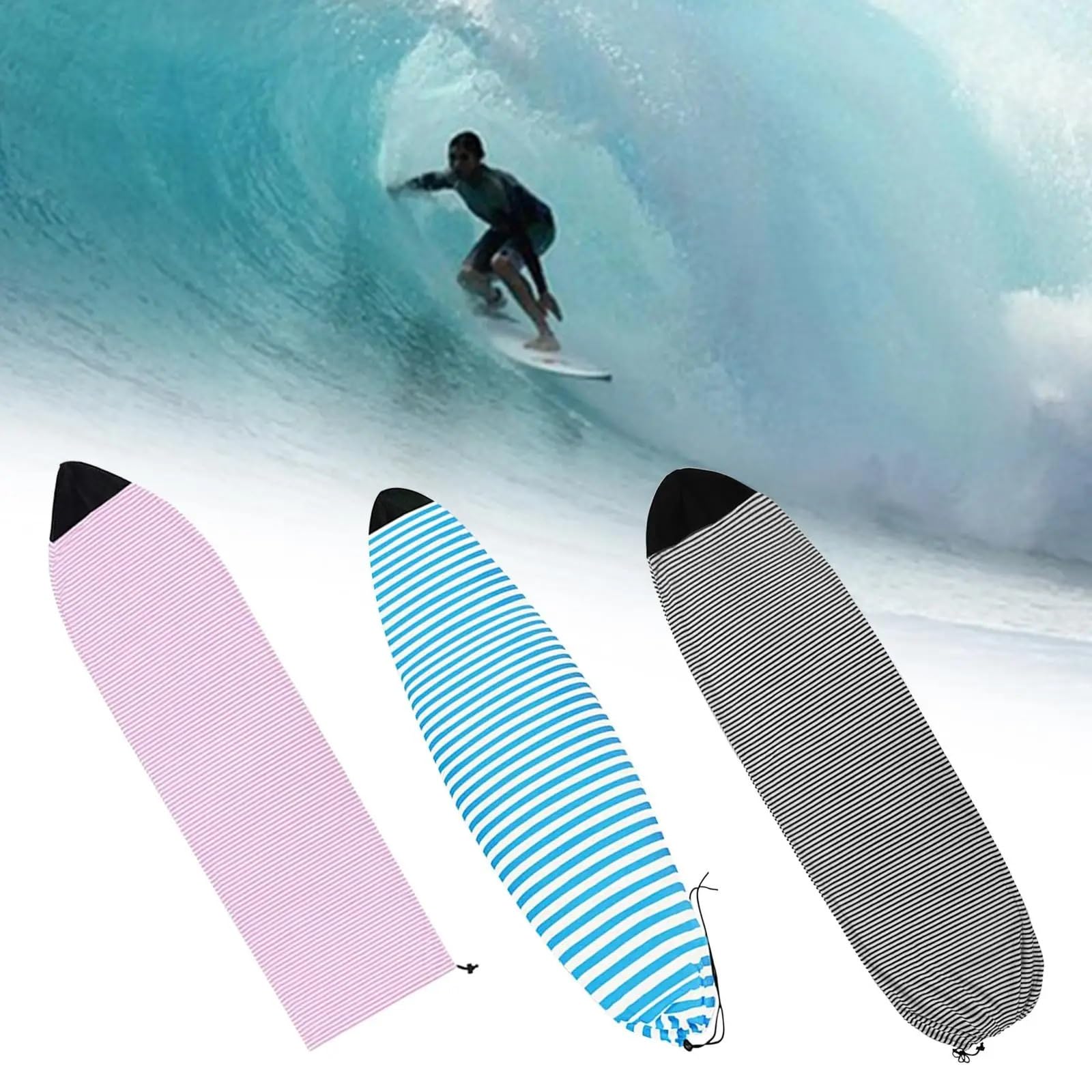 sup Tasche Surfbrett Socke Abdeckung Schutzhülle Board Tasche Schutz Beutel für Paddleboard sup zubehör(200cmx50cm Black)