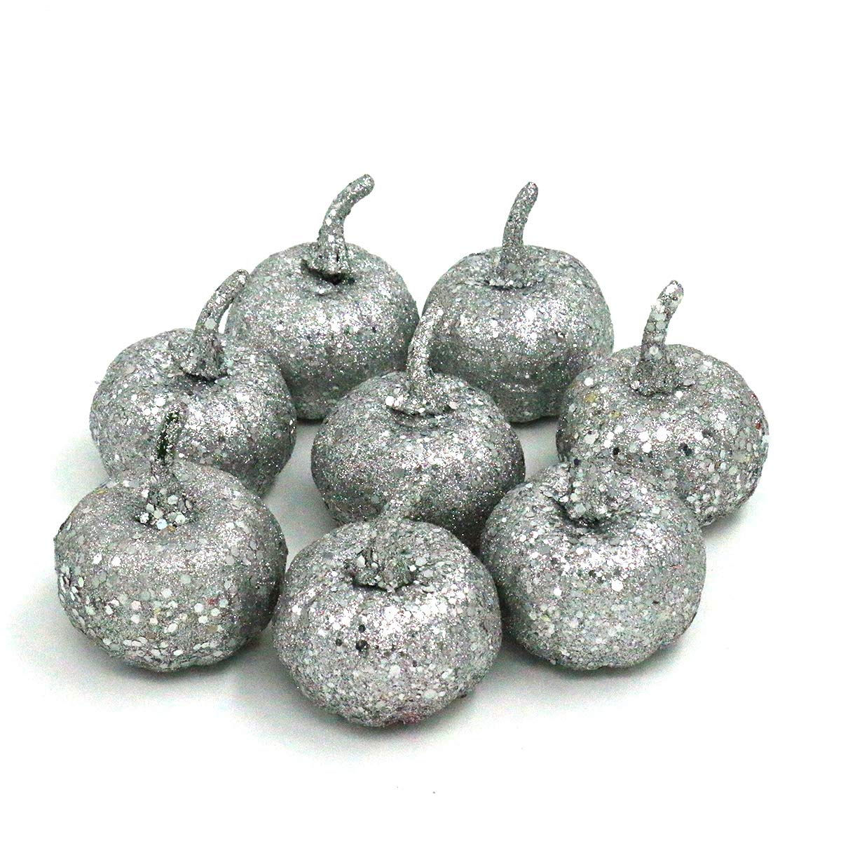Nice purchase Realistic Fake Artificial Small Pumpkins for Decor Halloween Fall Harvest Thanksgiving Party DIY Craft (Silver Pumpkins)