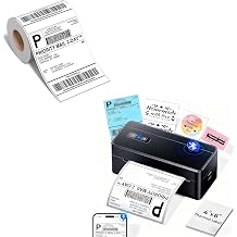 ASprink 2410BT Bluetooth Shipping Label Printer 4x6&100Pcs 4x6 Roll Labels,2026 Upgraded Thermal Label Printer