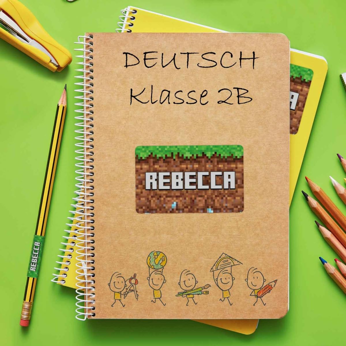 Etichette Adesive Scuola Colorate 56x22 Mm Personalizzate 48 Etichette Per Libri Quaderni Materiale Didattico