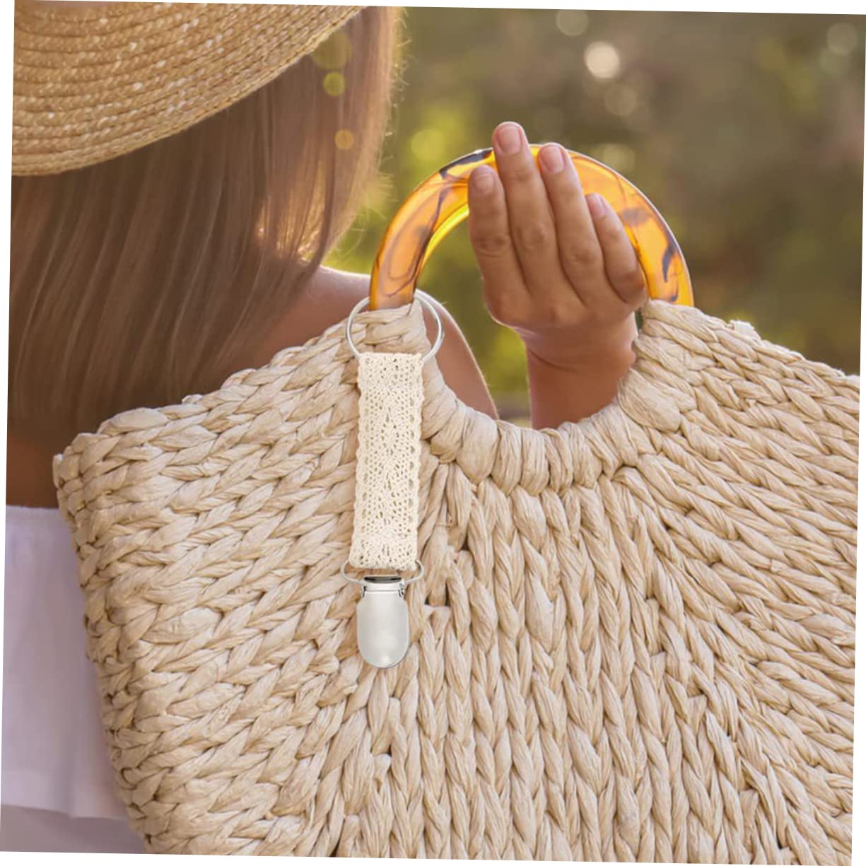 GALPADA Lace Hat Clips for Handbag 6 Pack Portable Hat Clips for Women Travel Hat Clip Metal Hat Holder Clip for Sun Hat Bucket h