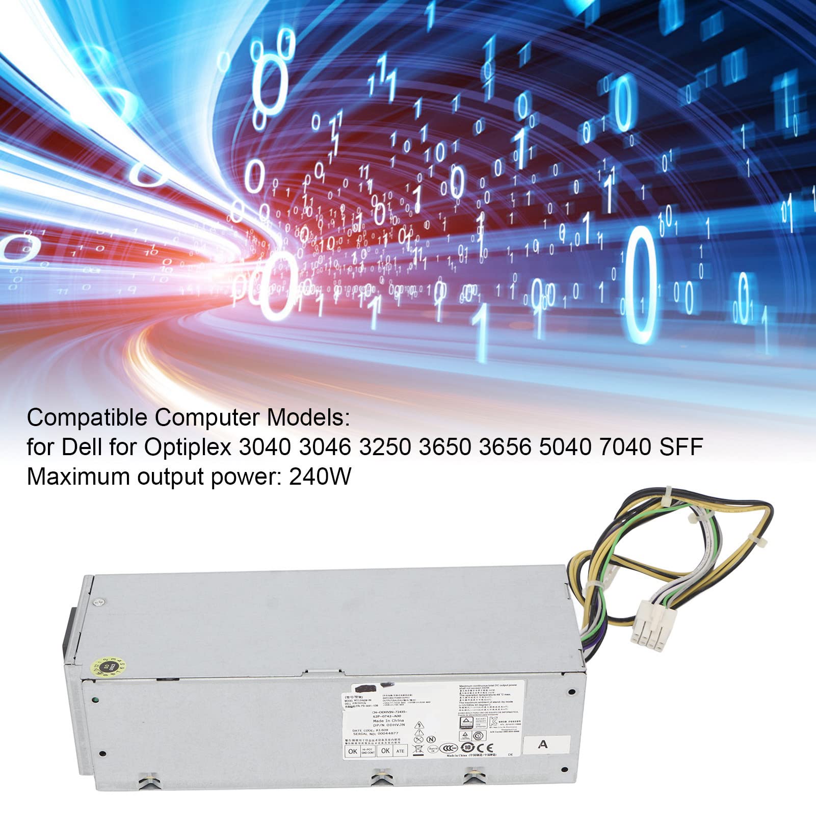 VBESTLIFE H240EM 00 L240AM 00 B240NM 00 240W Zasilacz Komputera do Optiplex 3040 3046 3250 3650 3656 5040 7040 SFF
