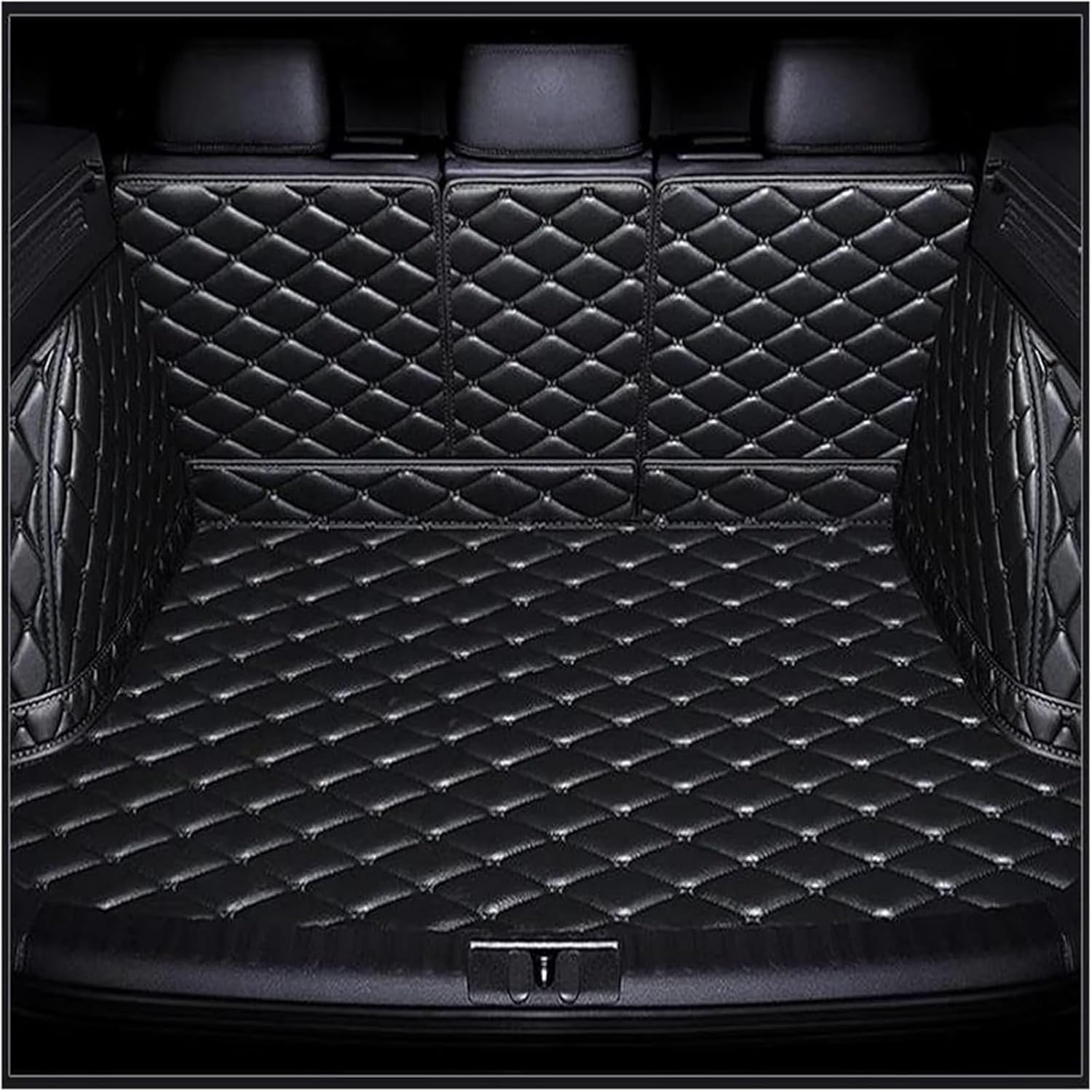 Car Full Coverage Boot Liner for VW Teramont 6seats 2017-2021,All Weather Waterproof Trunk Mat, Shielding Liner, Interior Accessories,Black/D