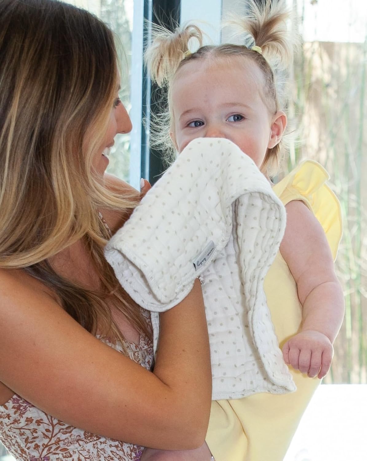 Burp Cloths – 100% Organic Cotton, Oversized & Hypoallergenic, 8-Layer Muslin, Machine Washable, Neutral Unisex Colors, Gentle on Sensitive Skin, Set of 3 (Beige) - Image 6