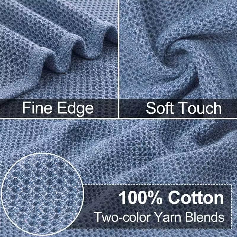 Miniatura 2 de Mordimy Trapos de cocina de algodón, superabsorbentes y sin pelusas, de tejido de punto gofre, de secado rápido, perfectos para lavar platos,