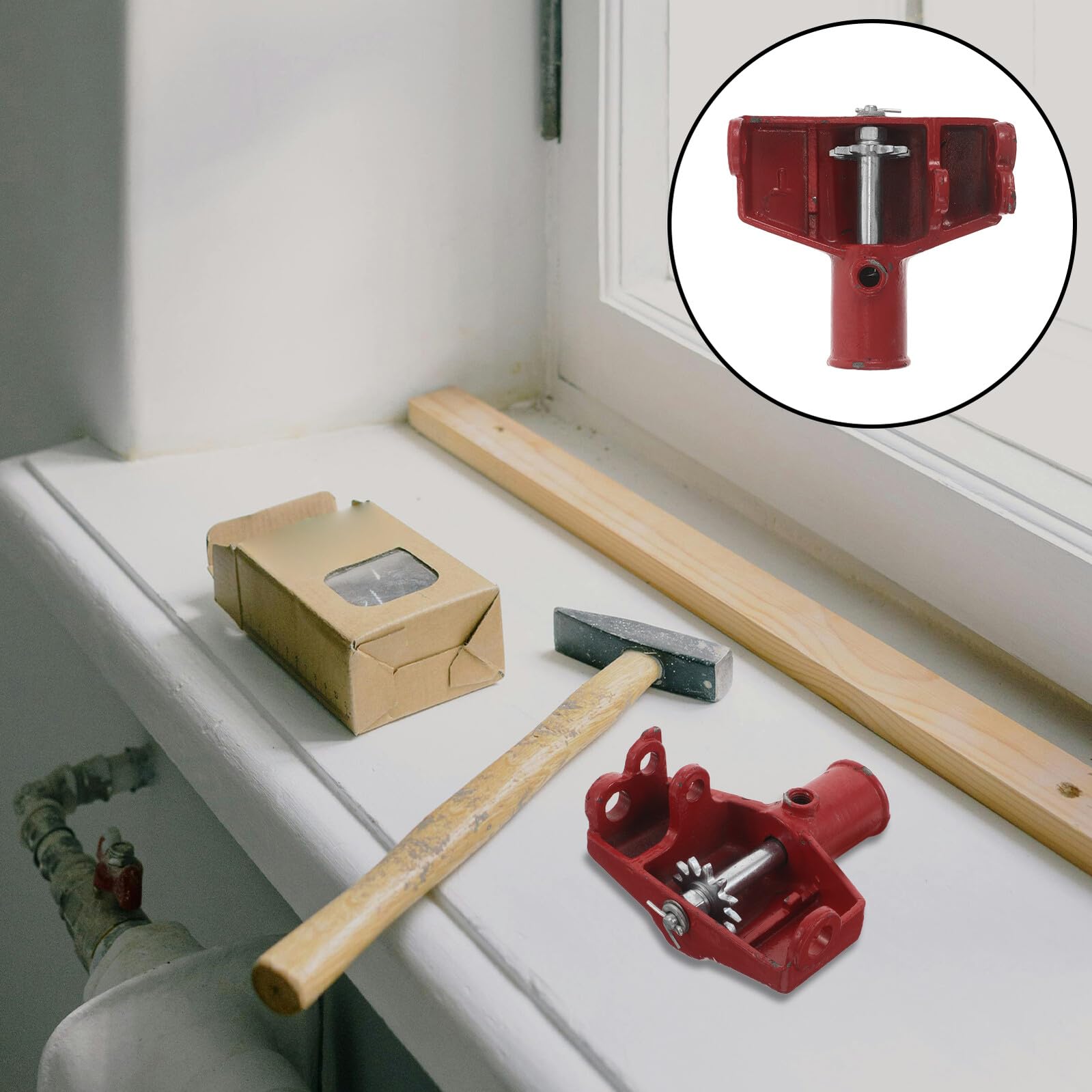 Ricambio Cric Idraulico Orizzontale 3 Ton in Metallo Rosso | Compressione Totale 145mm, per Officine Auto e Manutenzione Garage, Adatto a Fai da Te e Meccanici