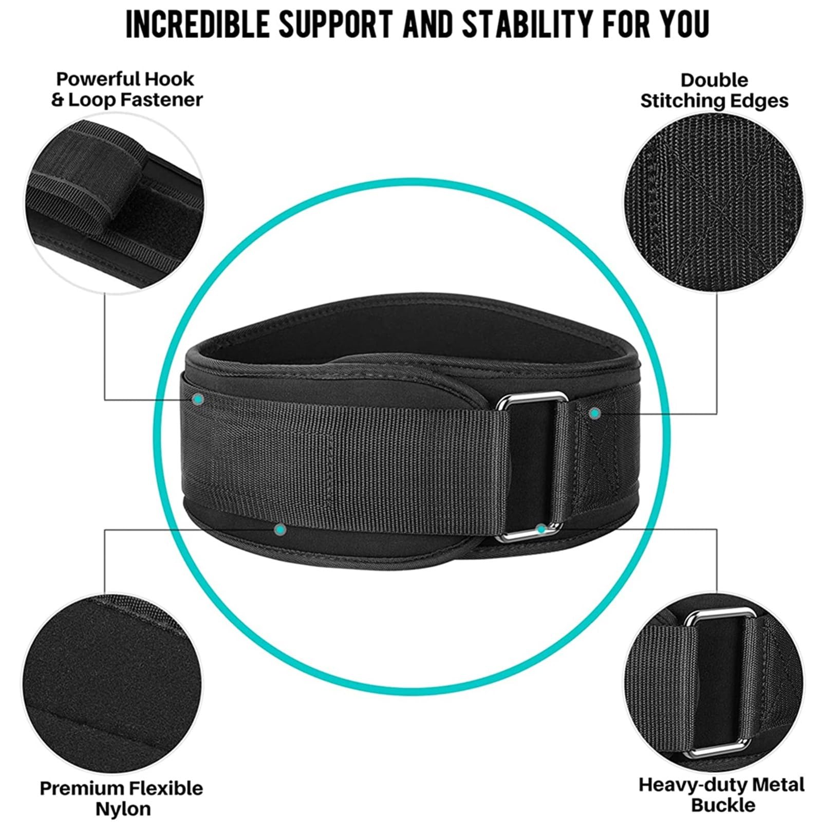 Cintura Powerlifting Cintura for sollevamento pesi autobloccante - Cintura for sollevamento pesi for fitness funzionale serio - Cintura for allenamento for stacco di supporto for il sollevamento(Blue,