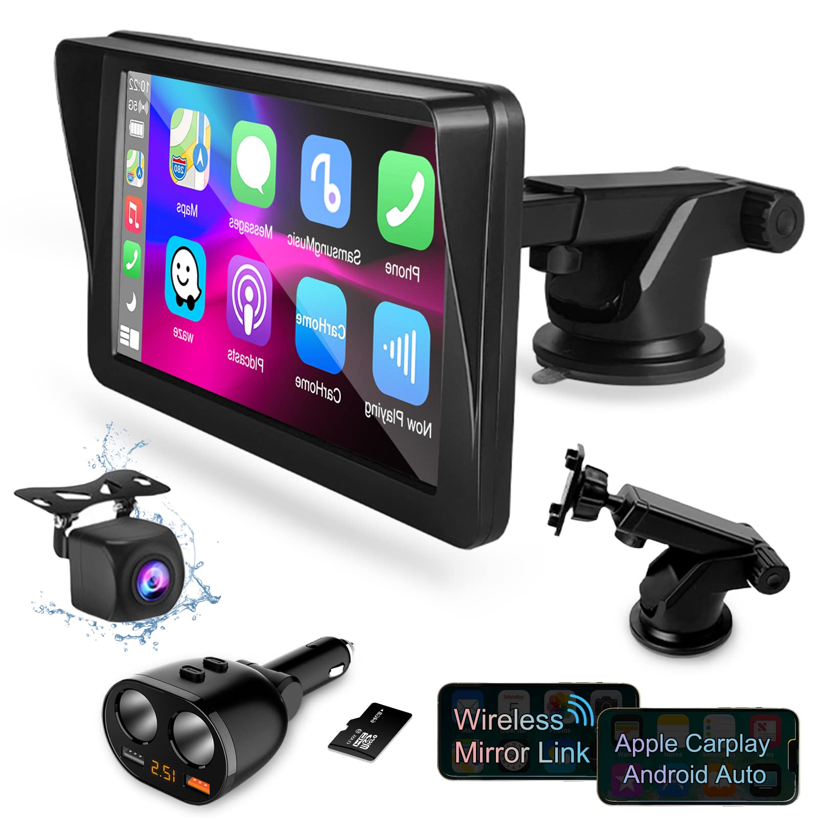 Buy Glahorse 2022 Newest Wireless Apple Carplay & Android Auto, car