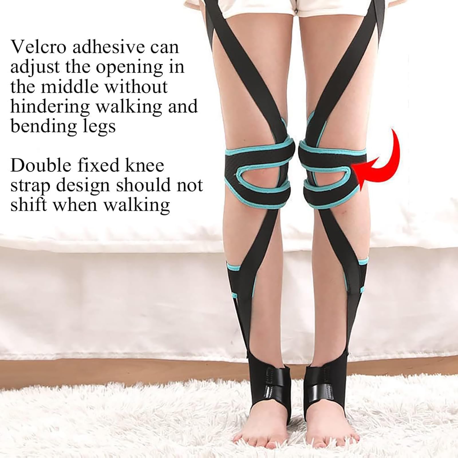 O/X - Cinturón corrector de pierna ajustable, con soporte de cintura, diseño ergonómico para adultos y niños, ayuda de corrección física científica