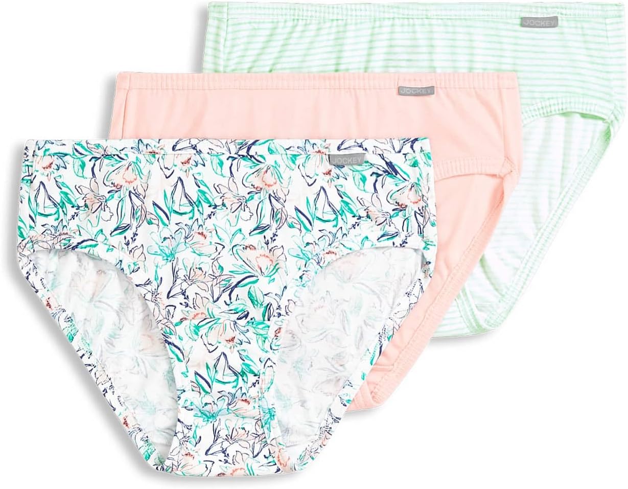 Jockey Women's Underwear Plus Size Elance Bikini - 3 Pack