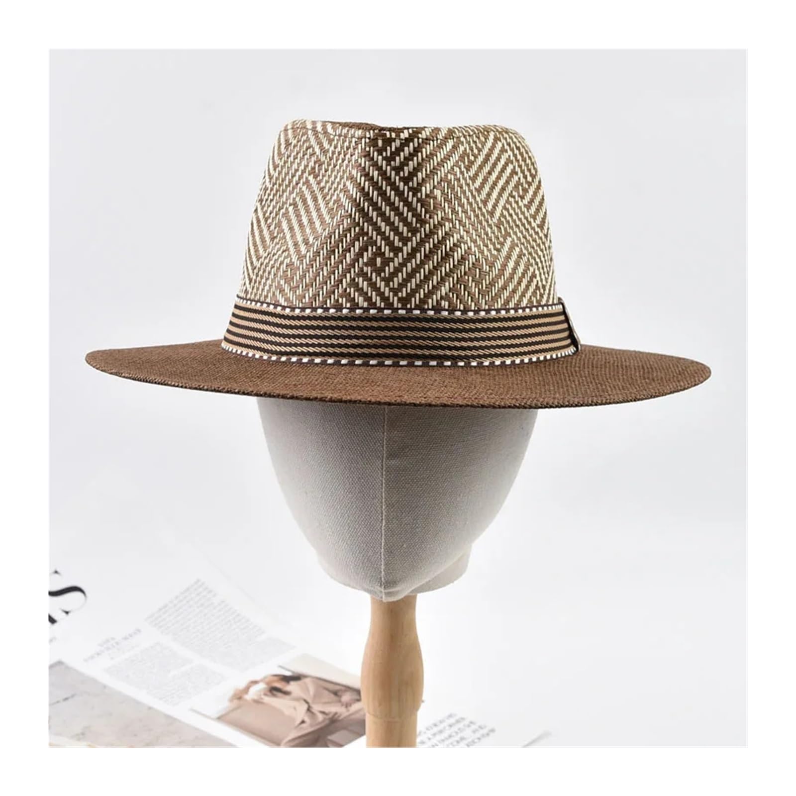 1 Pieza Sombrero De Paja Verano Sol Vacaciones Al Aire Libre Para Viajes