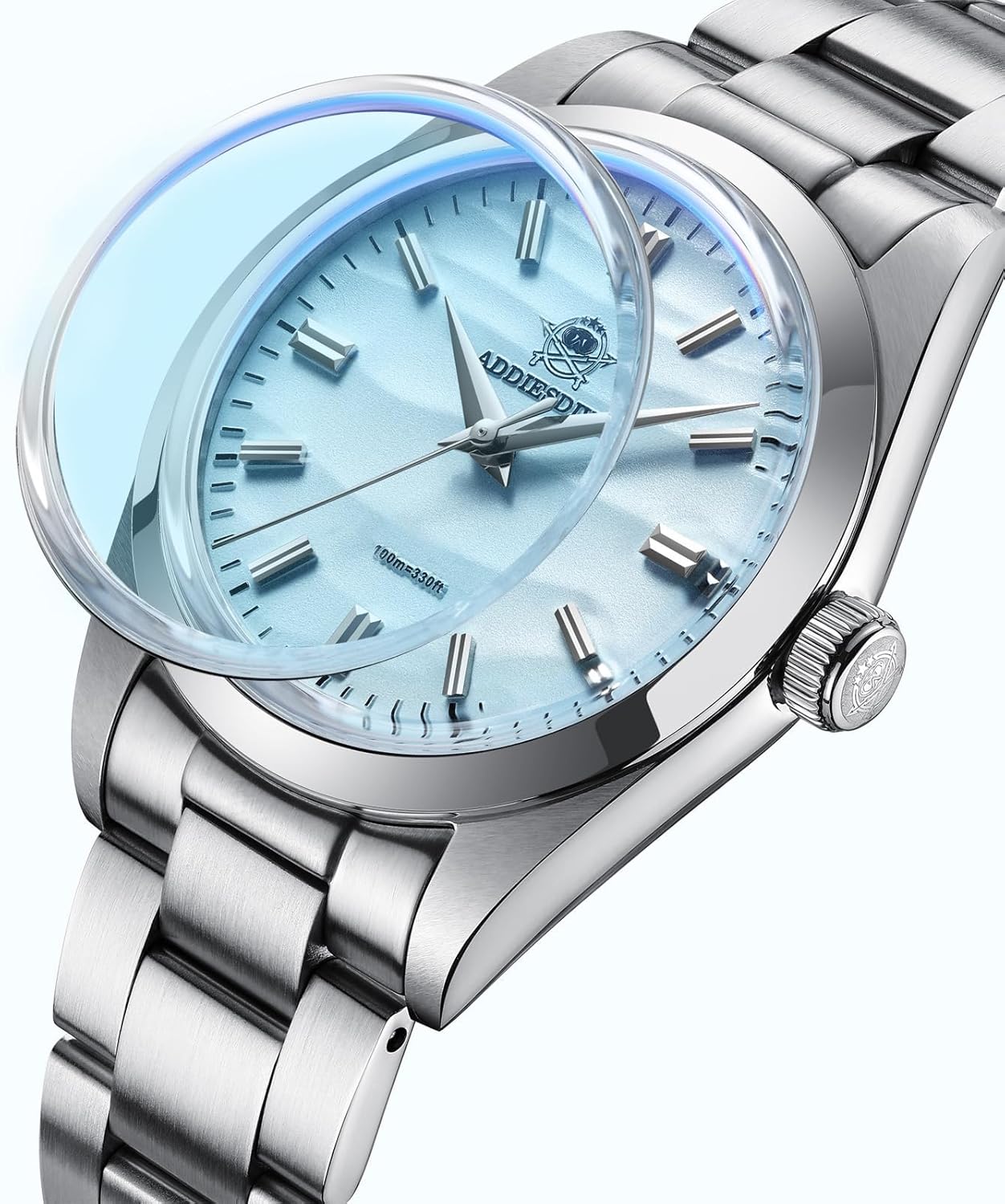 ADDIESDIVE Quartz Watch for Men 36 MM Analog VH31 Mech-Quartz Movement K1 Mineral Conves Crystal Waterproof 100 M AD2030