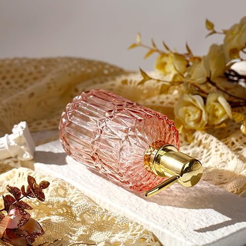 Miniatura 5 de Dispensador de jabón con bomba, dispensador de jabón líquido recargable para encimera de baño, fregadero de cocina (rosa)