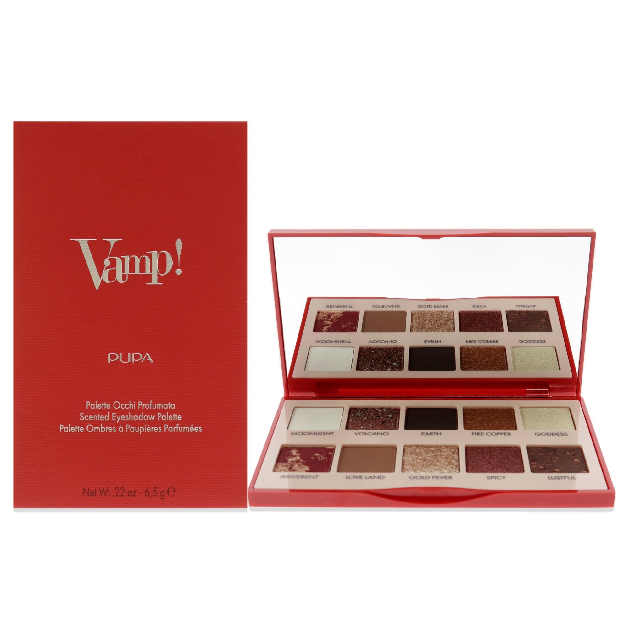 Pupa Milano Vamp! Scented Eye Palette - 001 Irriverent Red For Women 0.22 oz Eye Shadow