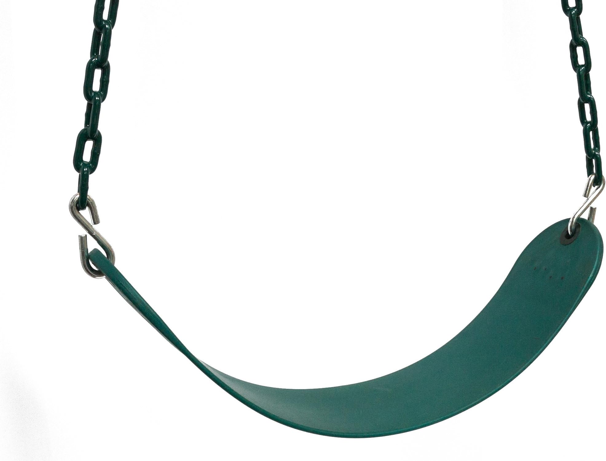 Sling Swing Seat with Plastic Coated Chain and Carabiner - Green