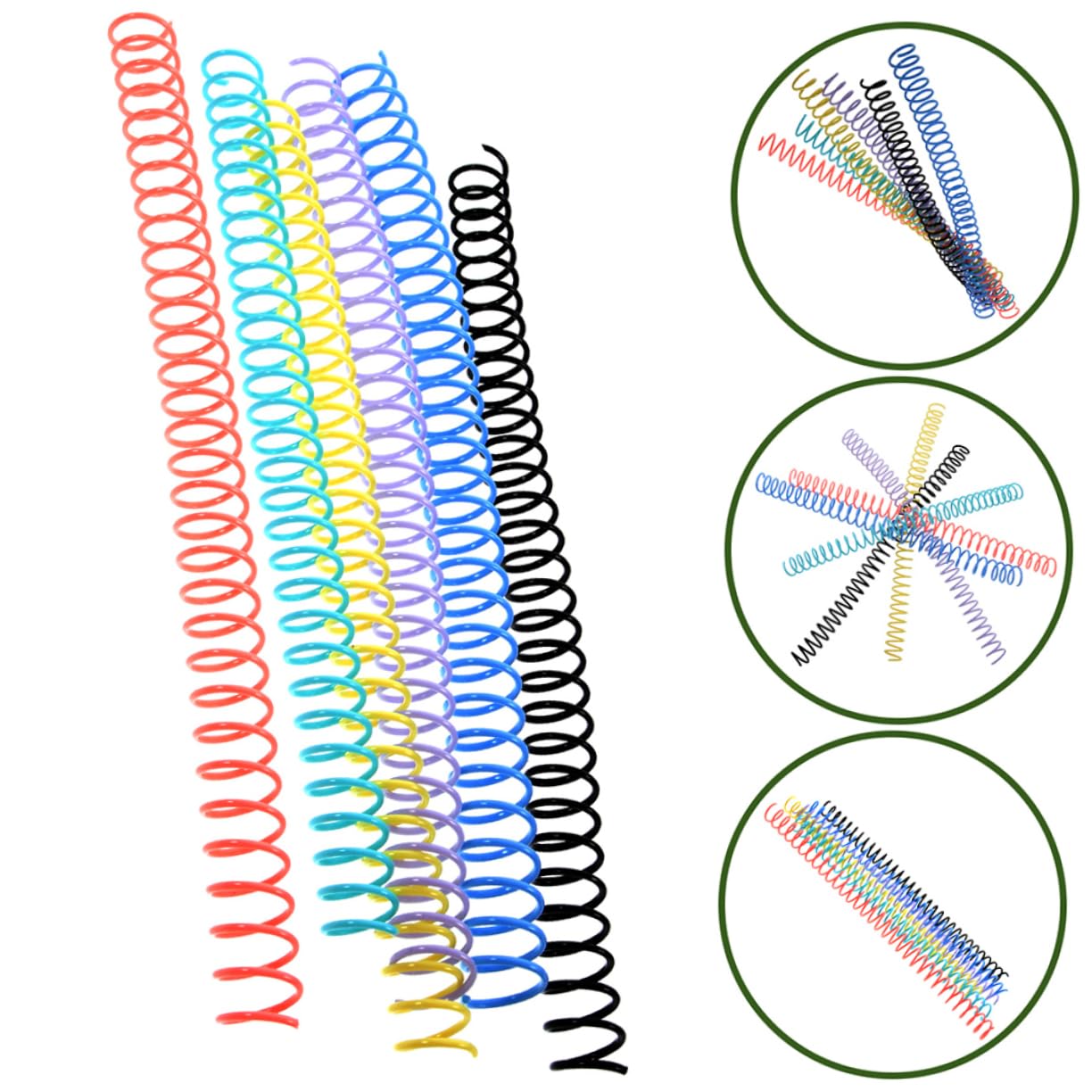 Uonlytech 5 Ensembles Livre De Bobine Spirale Fournitures De Reliure Épines De Reliure De Fil Cercles De Classeur Carnet De Notes Obligatoire Bobines De Liaison Lâche Plastique 12 Pièces * 5
