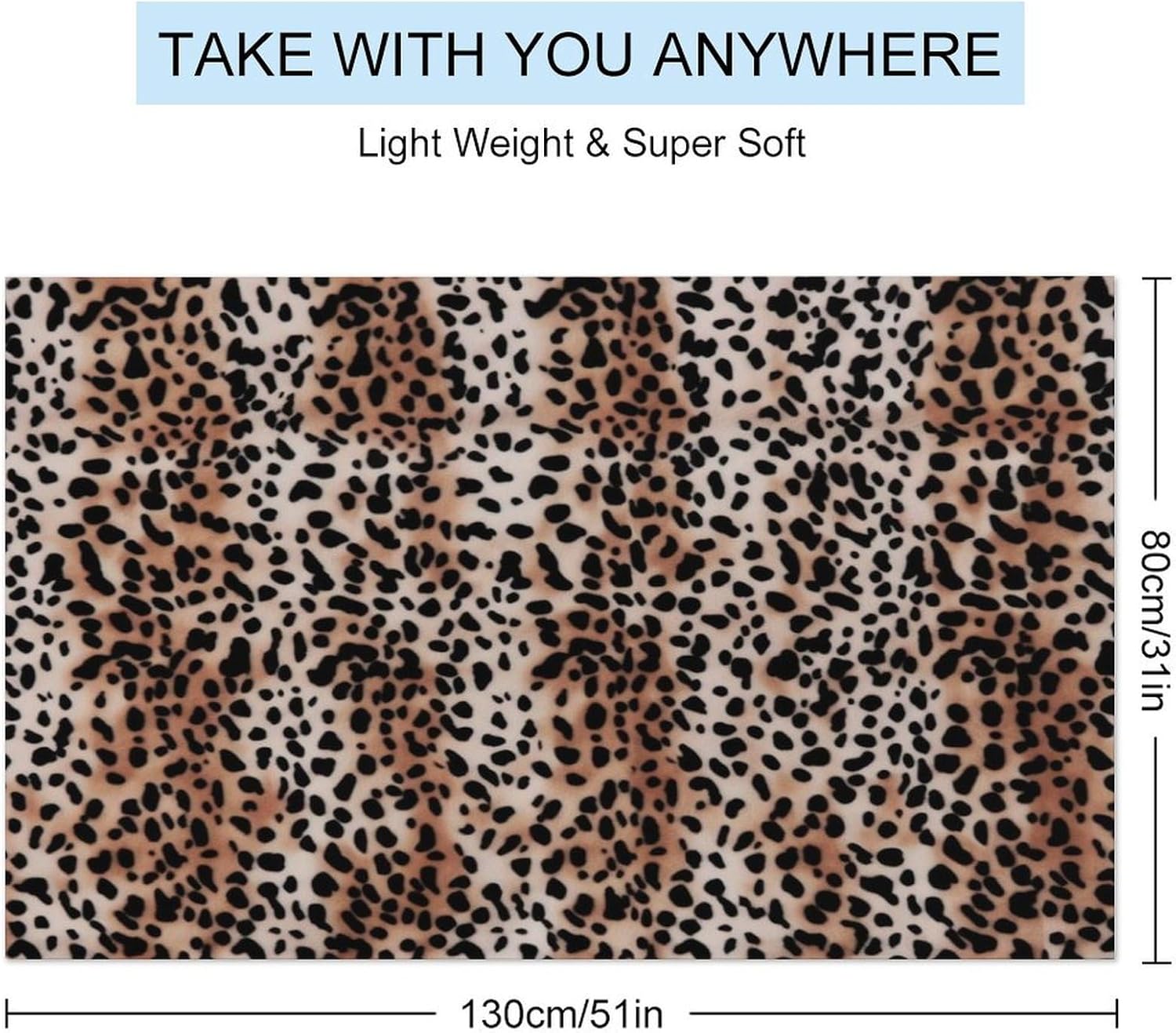 Swimming Towel, Leopard Print Printed Fashion Towel,Portable Towel,Durable Towel