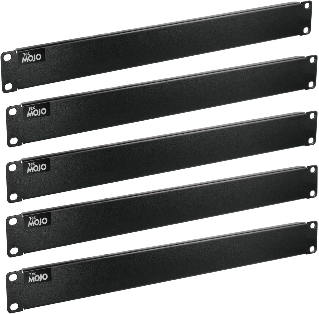 Tecmojo 1U Blank Panel, Solid Rack Blank Panel, Rack Mount Plate for 19in Server Network Rack Enclosure/Cabinet, Black(5 Pack) 1U Solid/5 Pack