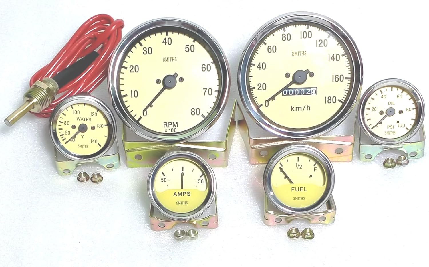 Automotive Replica Smiths52mmKitTempOilFuelOil Temp Gauge Volt