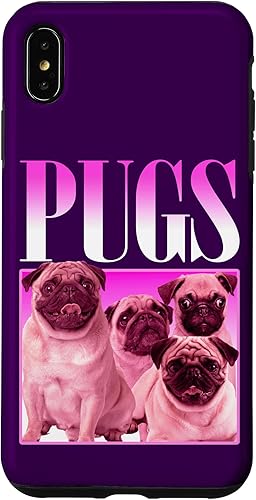 Miniatura 11 de iPhone 16 Pugs Bootleg Rap | Lindo Pug Dog Pet Owners Retro 90's Poster Case