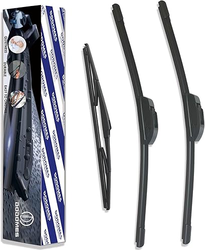 DODOMES Limpiaparabrisas de 26 pulgadas + 19 pulgadas con juego de limpiaparabrisas trasero de 14 pulgadas de repuesto para Toyota Sienna 2004