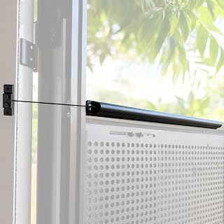 RV Screen Door Closer, Aluminum Automatic Closing Device with Adjustable Tension, RV Screen Door Handle Grab Bar Fitting Most Camper Latches & Travel Trailer Handles, Built-in Spring