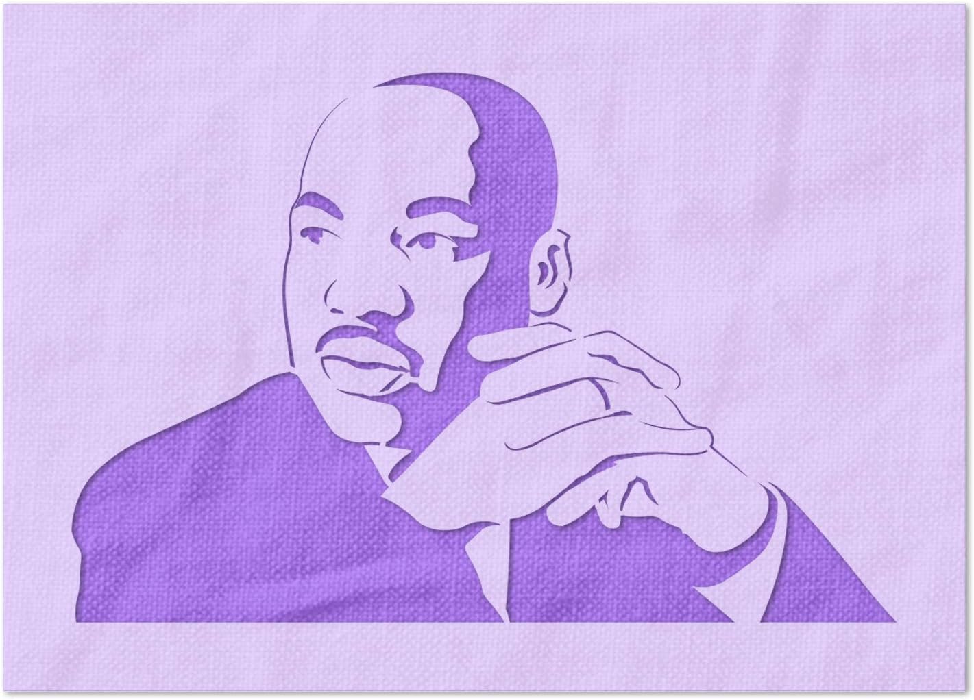 Stencil Stop MLK Stencil - Reusable for DIY Projects, Painting, Drawing, Crafts - 14 Mil Mylar Plastic (18 x 12 inches)
