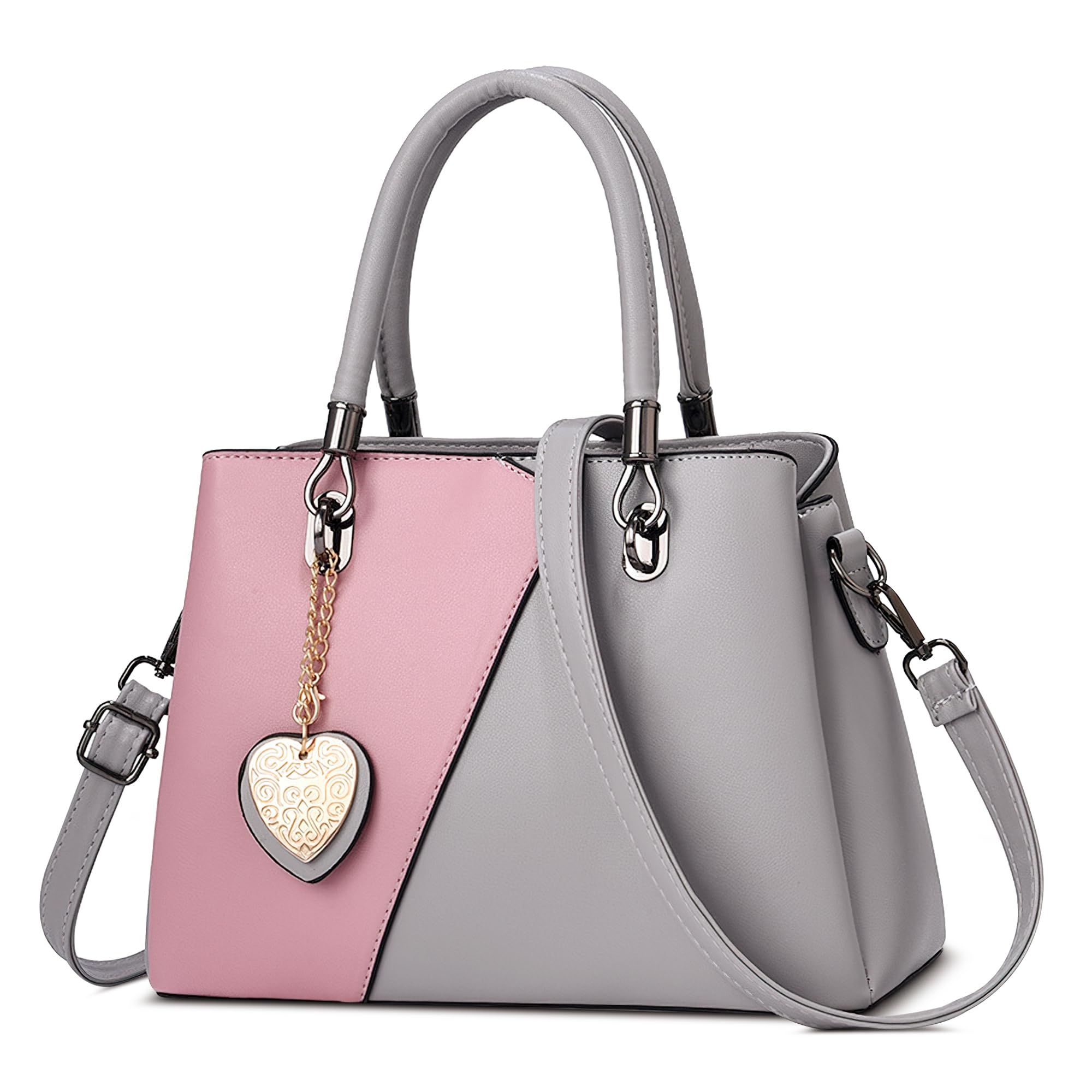 Borsa Donna Elegante, Borsa a Mano Media e a Spalla in Pelle PU