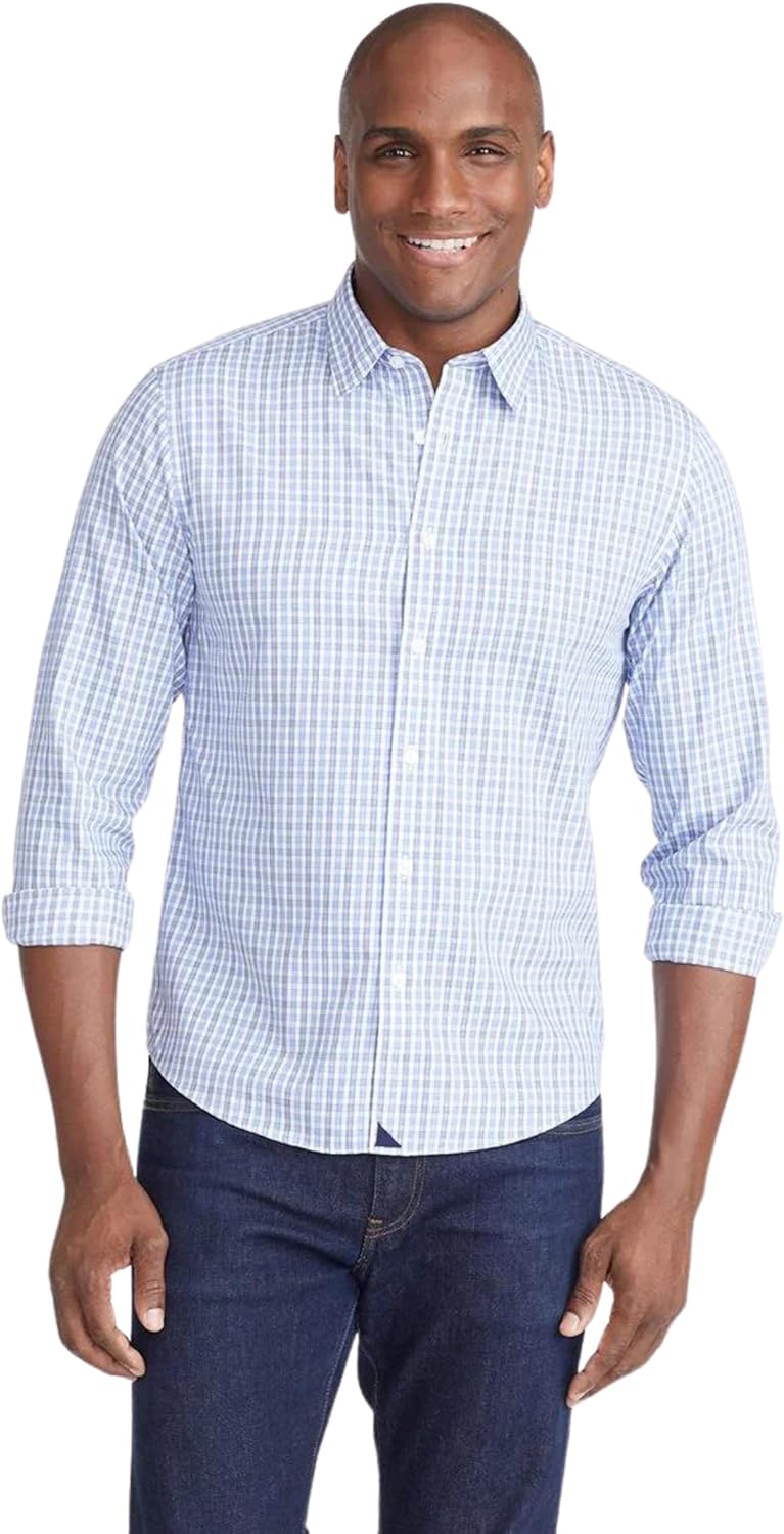 UNTUCKit Wrinkle-Free Long Sleeve Patterned Color Button Down Dress Shirt