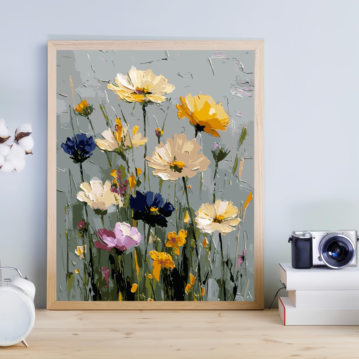 Wild Flowers Paint by Numbers Kit - Beginner Art -2