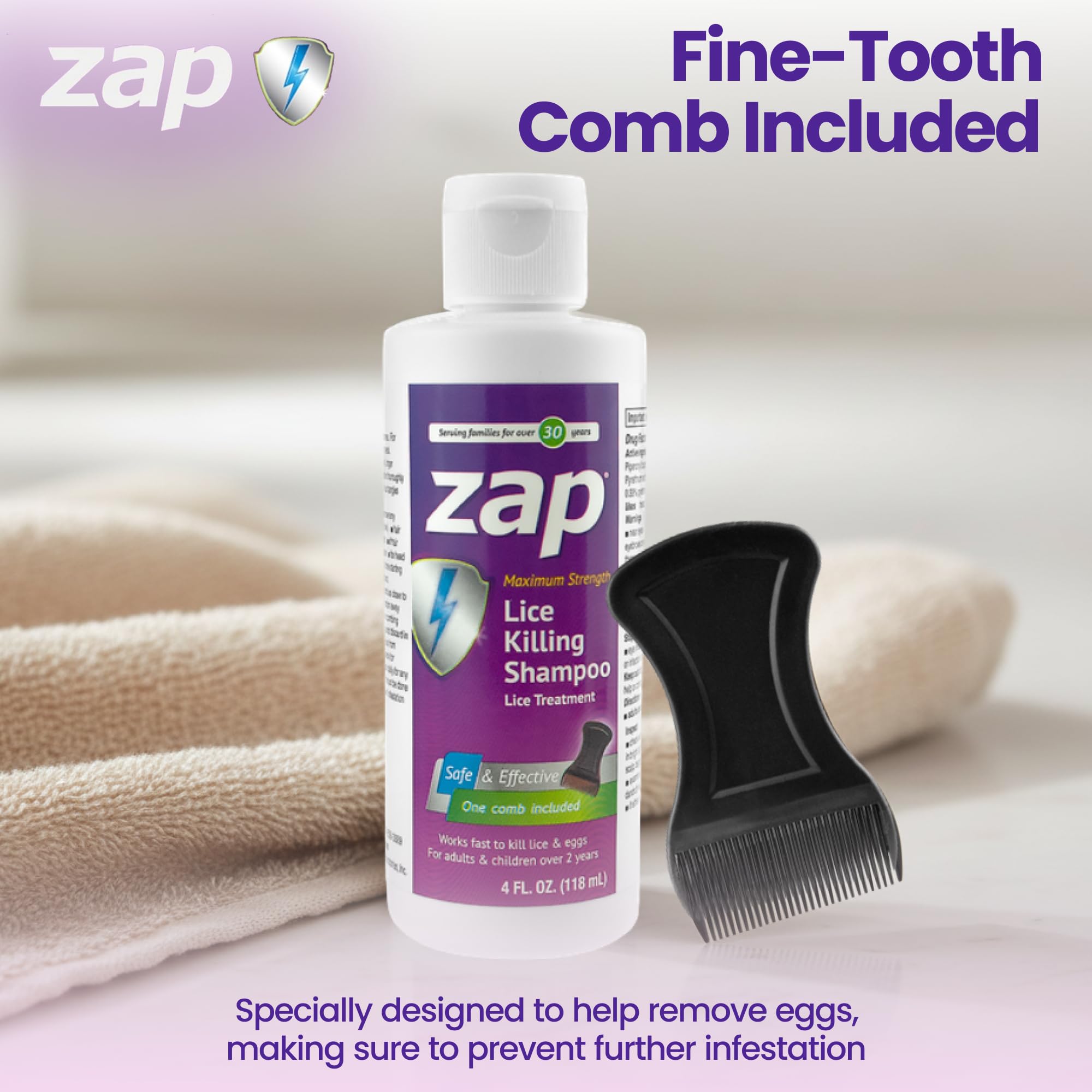 Amazon.com: Zap Lice Shampoo Extra Strength Lice Shampoo That