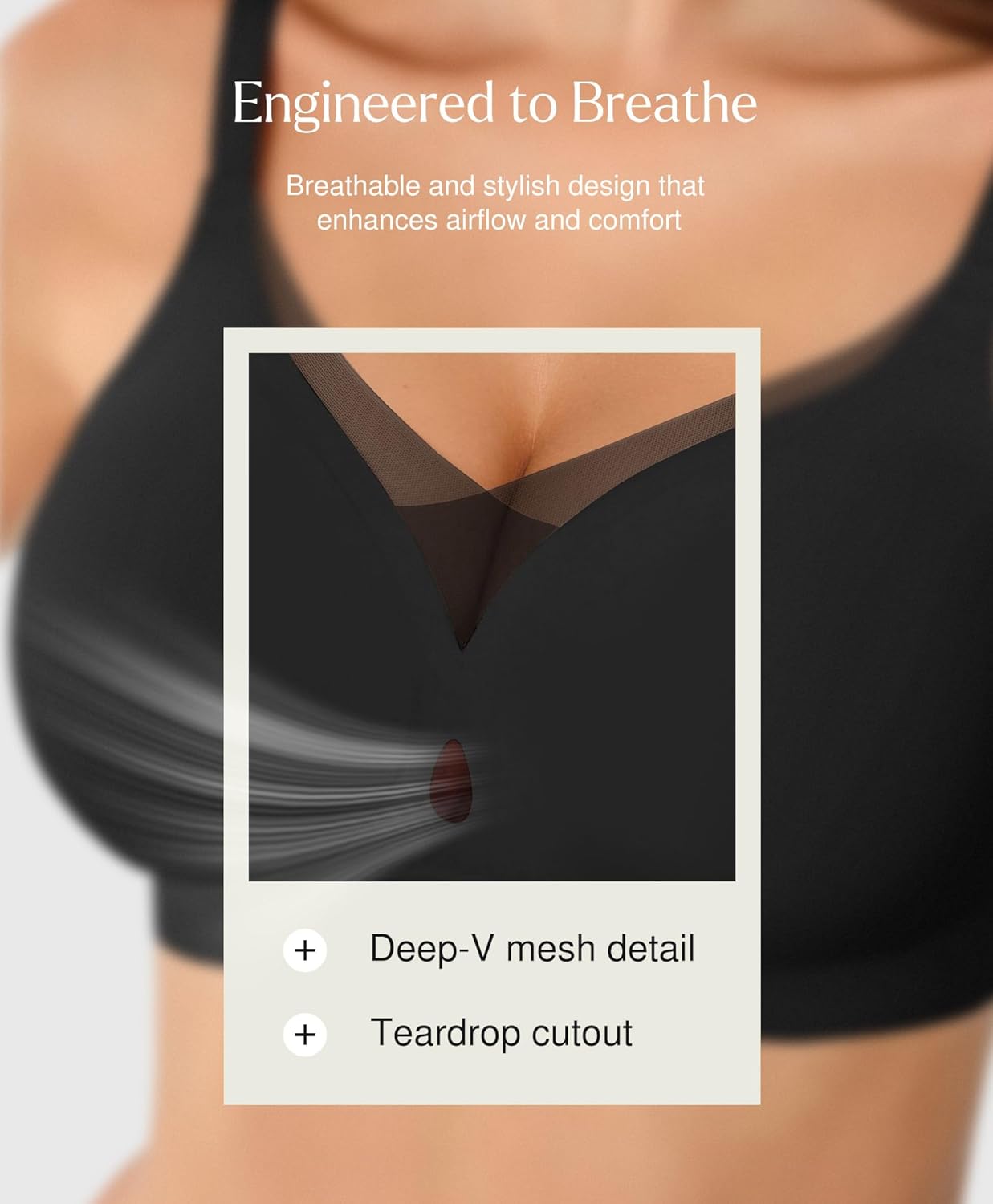 Popilush Wireless Bras for Women - No Underwire Push Up Full Coverage Bralettes Seamless Supportive Everyday Bra - Image 3