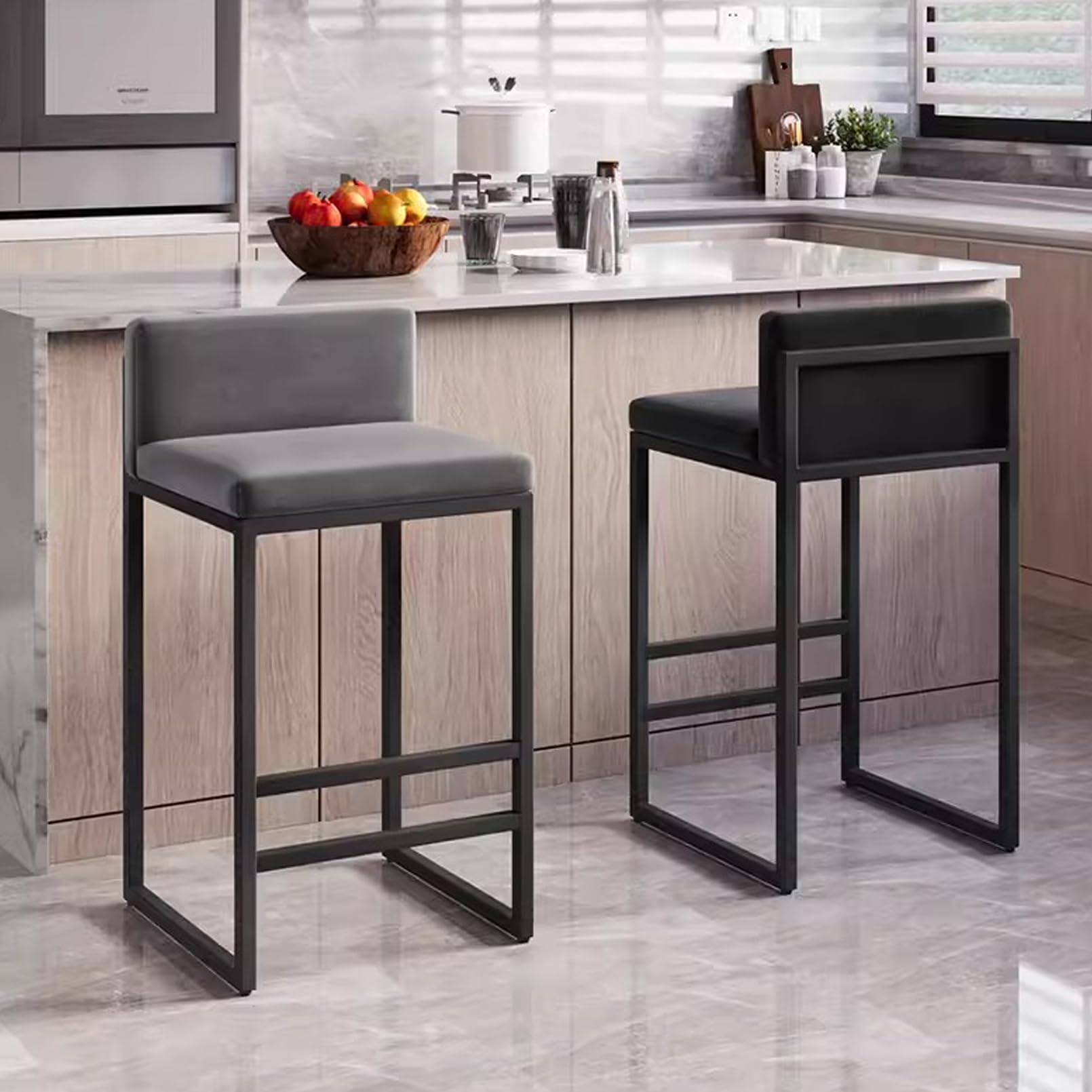 Amazon.com: YHKJLYH Bar Stools Set of 2, Modern Counter