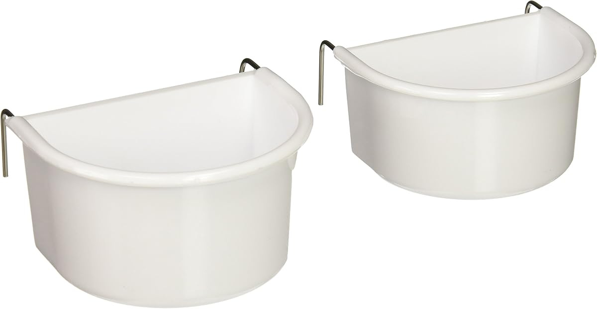 Prevue Pet Products BPV1182 Paquete de 2 vasos colgantes de plástico universales para pájaros grandes, los colores varían