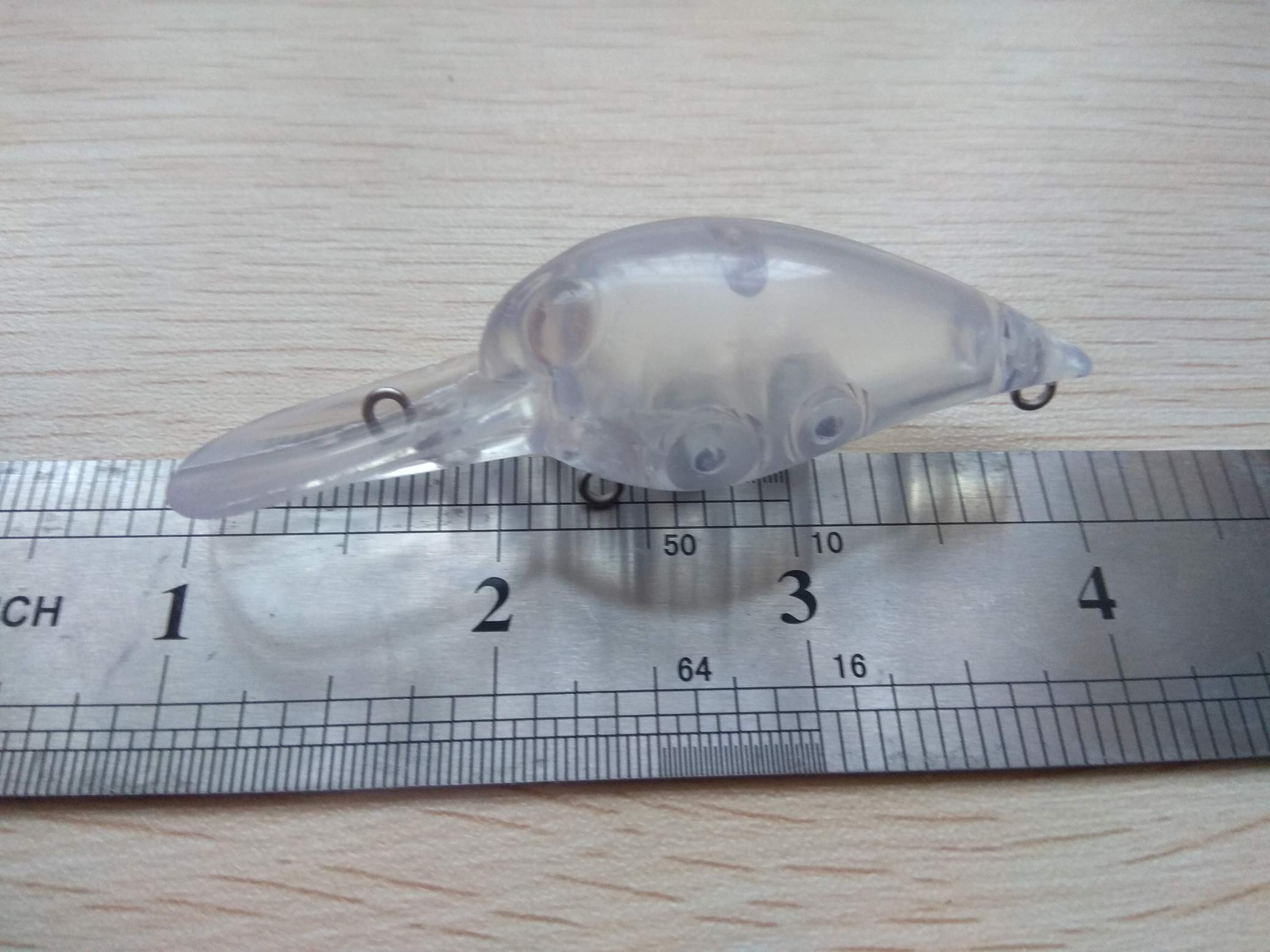 YETYE 10pcs Unpainted Fishing Blank Lure Body Crankbait 3 Inch 1/3 Oz Crank