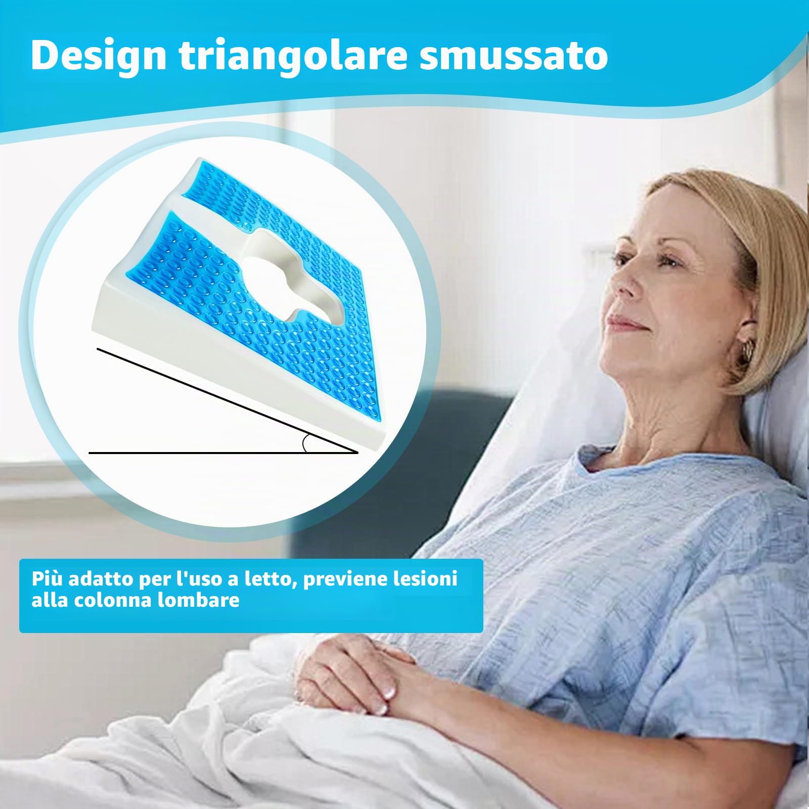 Cuscino Anti Decubito, Cuscini Gel per Sedia per Sollievo dal Dolore del Sedere, Cuscino per Emorroidi per il Coccige, Cuscino per Chi è Sedentario, Lavoratori, Sollievo dal Dolore al Coccige per