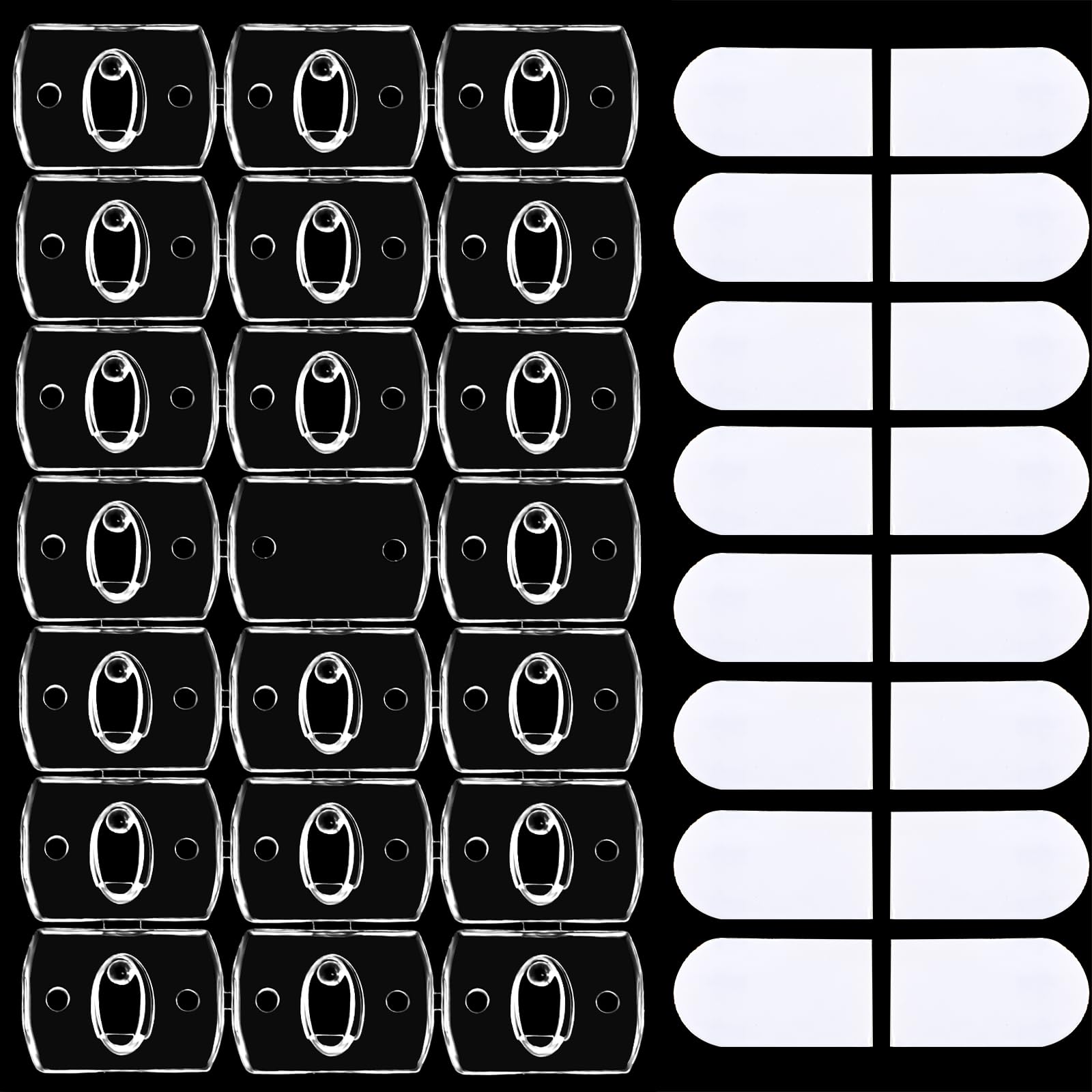 Pinces adhésives pour lumières de Noël sans percer le mur extérieur transparent